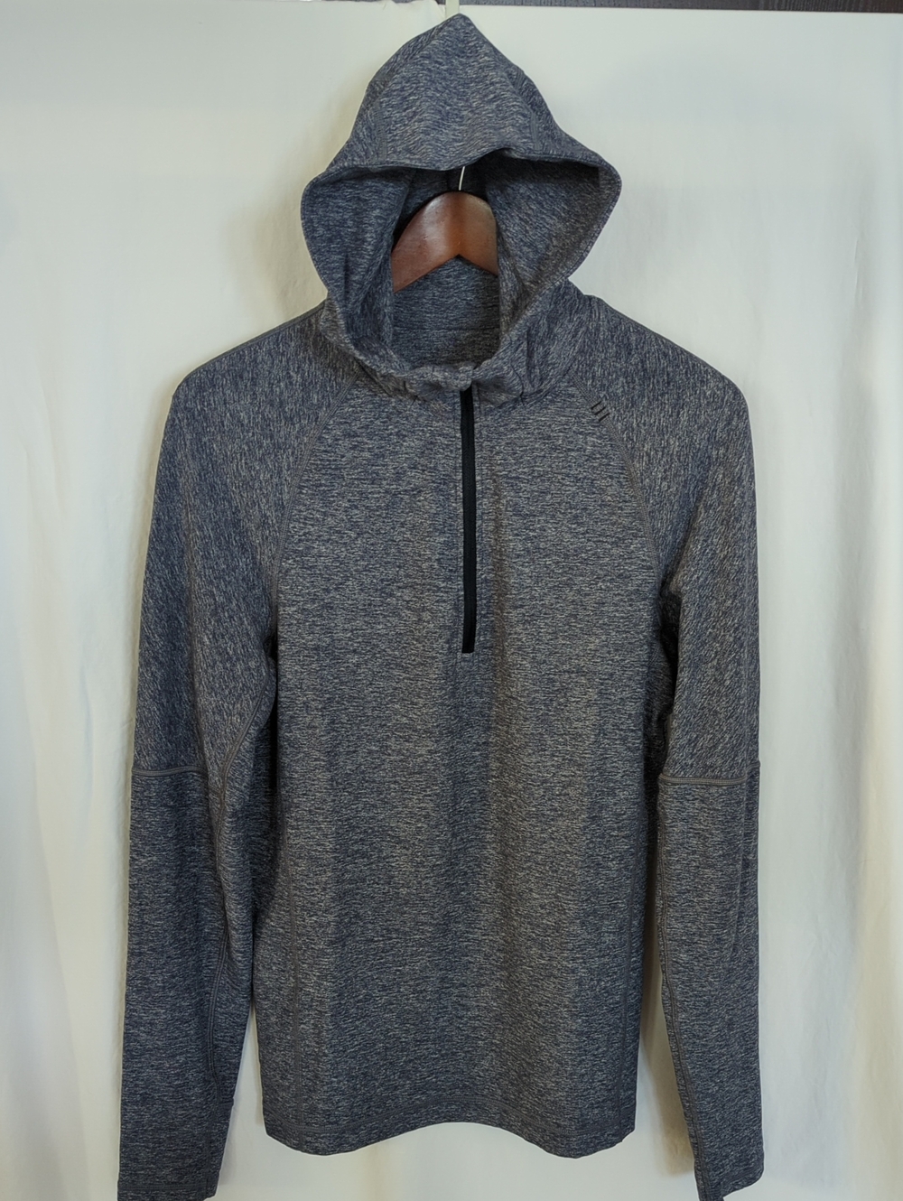 Lululemon Men’s Surge Warm 1/2 Zip Hoodie Heathered Blue Gray - Size Medium